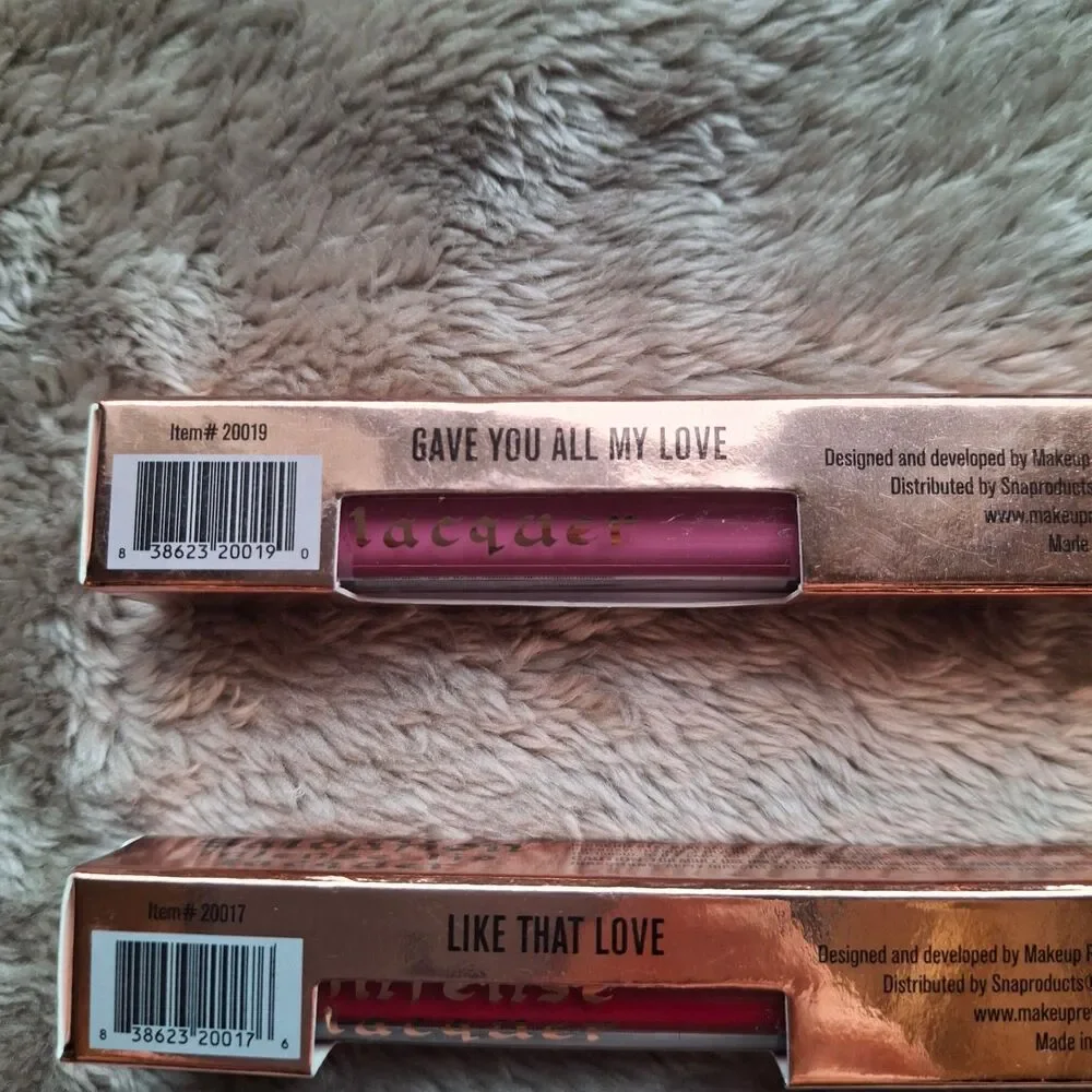Makeup Revolution Salvation Intense Lip Lacquer - Red & Pink - New in Box